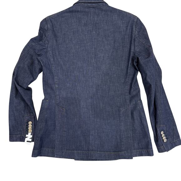 Manuel Ritz Unisex Denim-Look Sport Coat 48R EU / 38R US Blue Made in Italy NWT - Picture 4 of 7